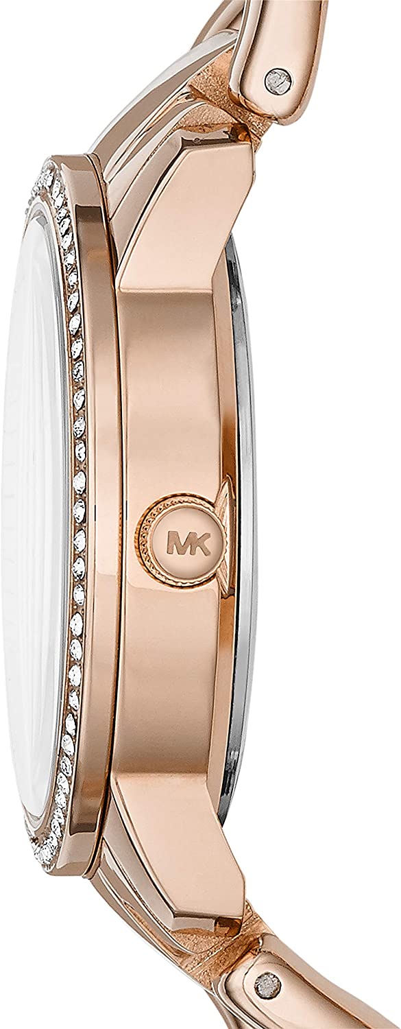 Michael Kors Women's Lady Nini Chain Watch, 3 Hand Quartz Movement with Crystal Bezel - Image 2